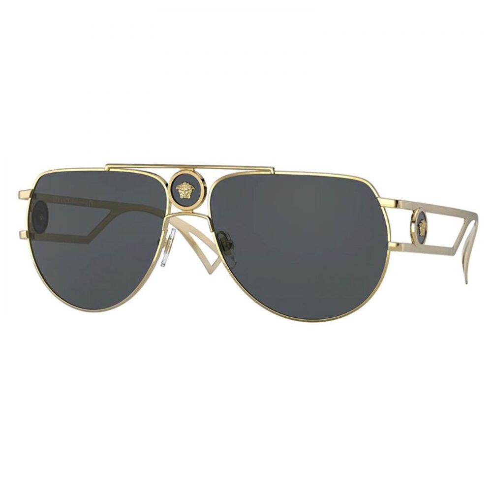 Versace Sunglasses Aviator Full Rim, Gold Frame and Grey Lens VE2225100287